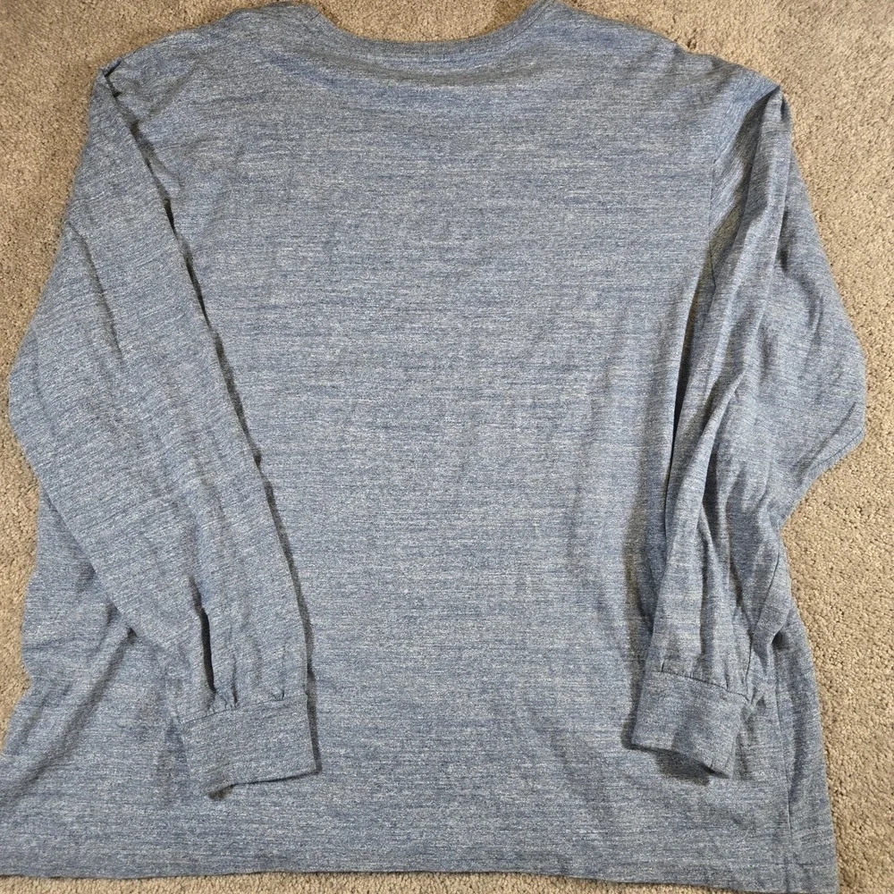 Polo Ralph Lauren Shirt Mens XL Heathered Blue Crew Neck Long Sleeve Tshirt